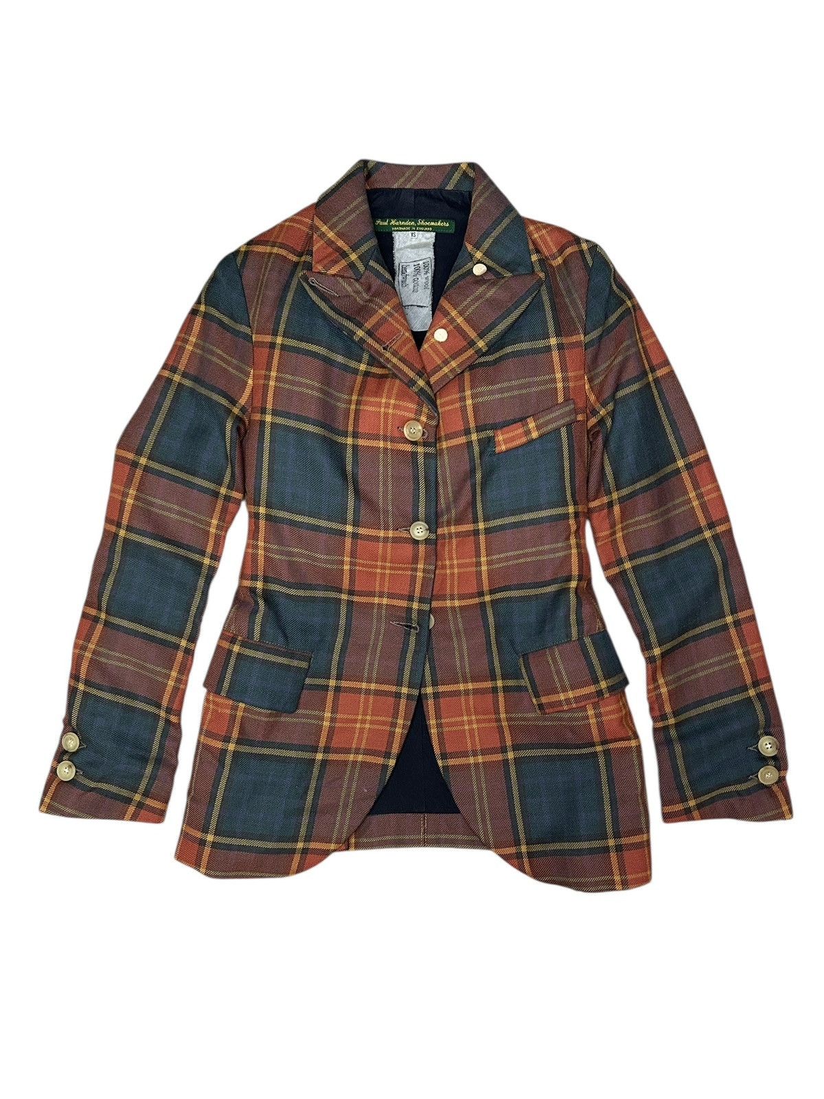 Paul Harnden Shoemakers Wool Tartan Blazer Size XS / US 0-2 / IT 36-38 - 1 Thumbnail