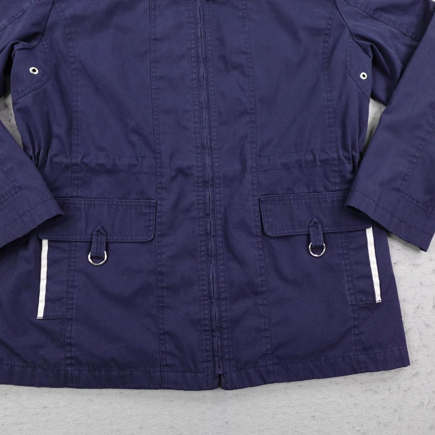 Mackintosh Mackintosh New England Jacket Womens Medium Blue Padded Shoulders Field Coat Jacket/Coat Mid-Length Size M / US 6-8 / IT 42-44 - 3 Thumbnail