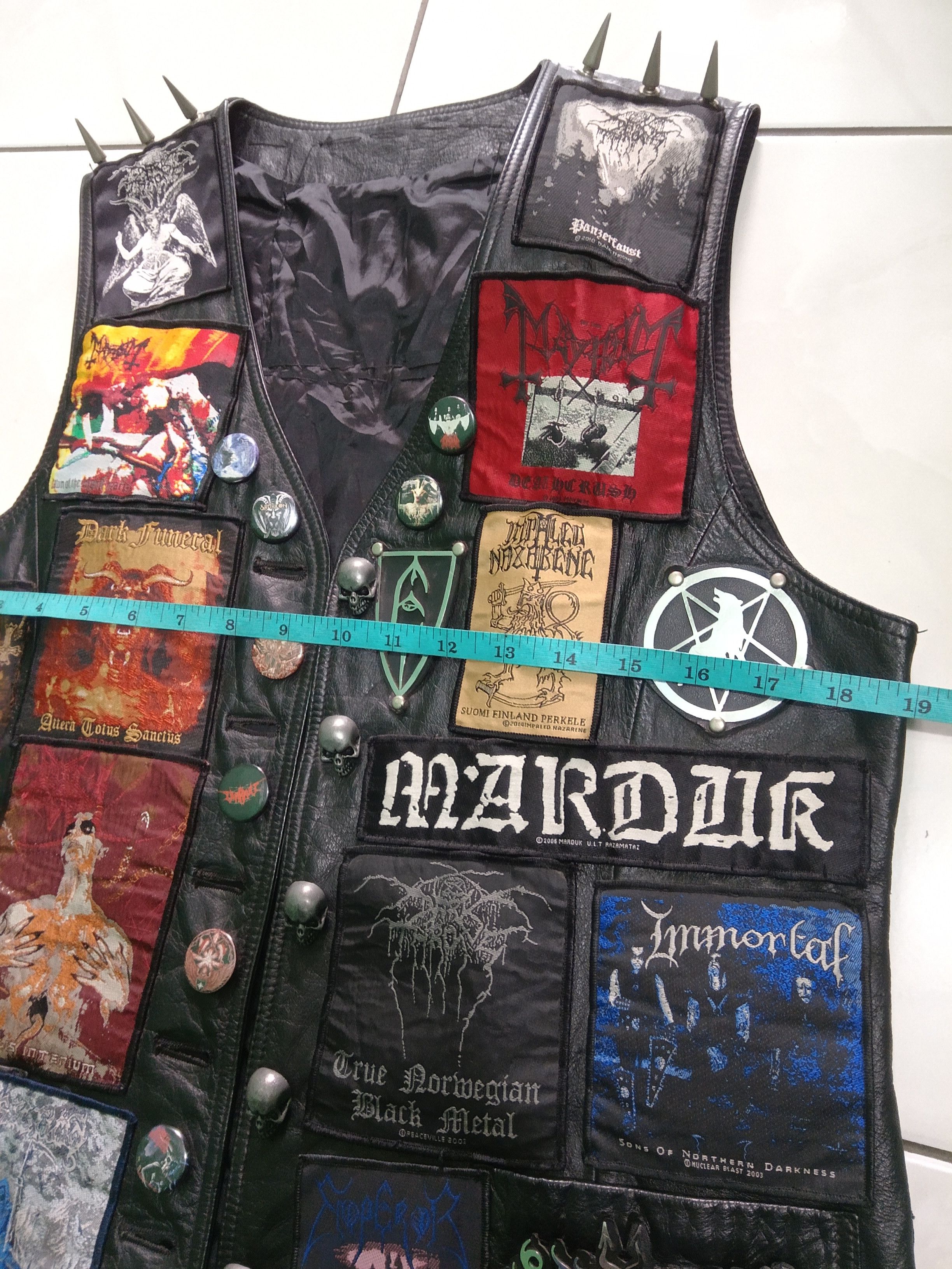 Handmade × Leather BATTLE VEST leather vest Size US M / EU 48-50 / 2 - 7 Thumbnail