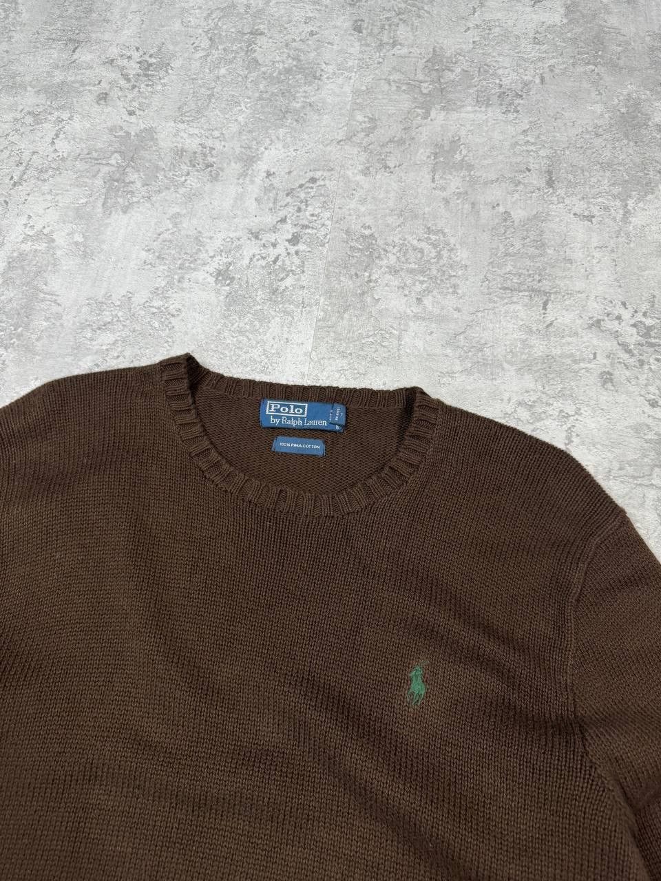 Polo Ralph Lauren Vintage Polo Ralph Lauren y2k Knitted Brown Sweater Size US L / EU 52-54 / 3 - 6 Thumbnail