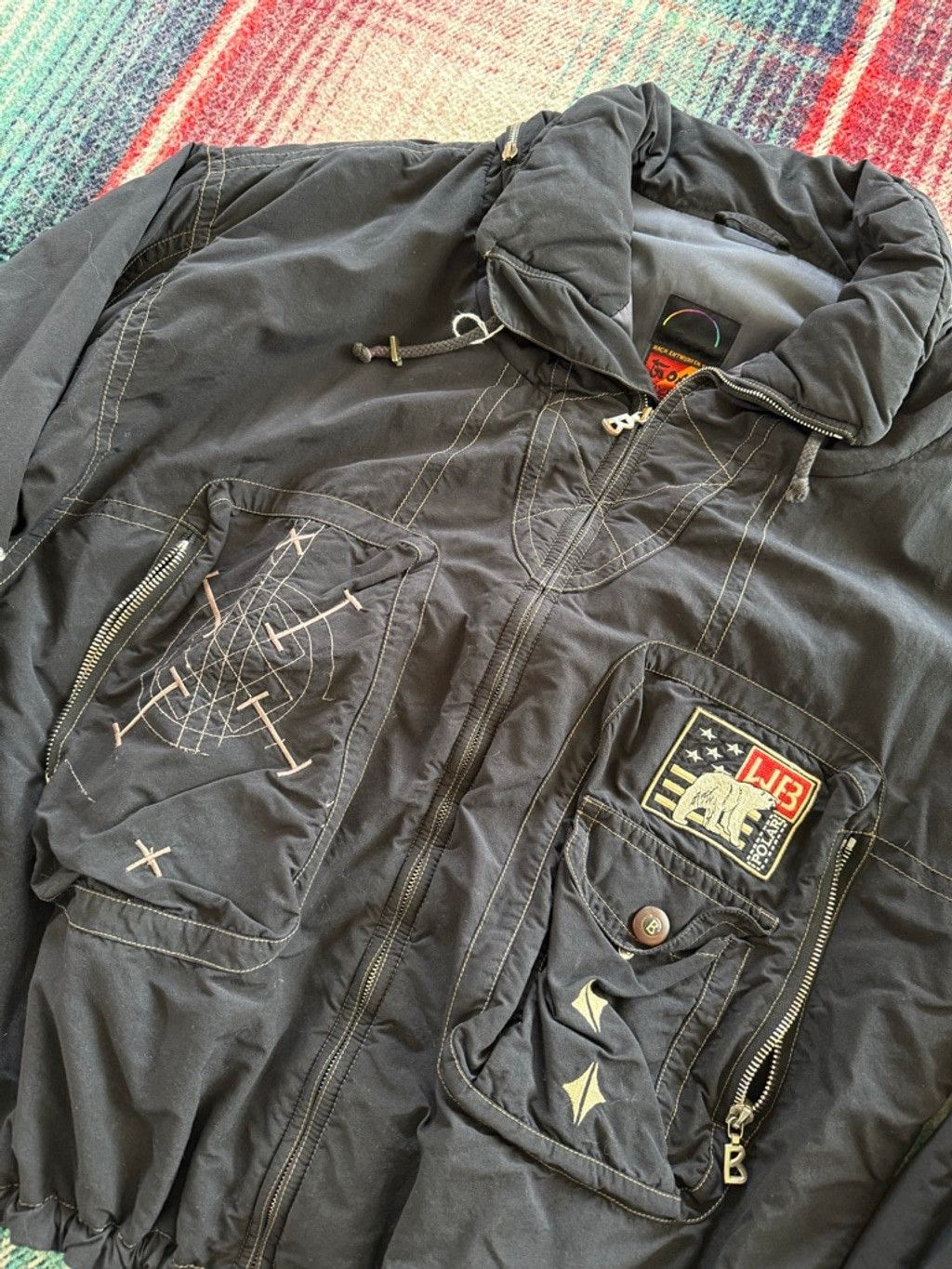 Bogner Vintage Bogner Black Sled Team Jacket L with Embroidery Size US L / EU 52-54 / 3 - 2 Thumbnail