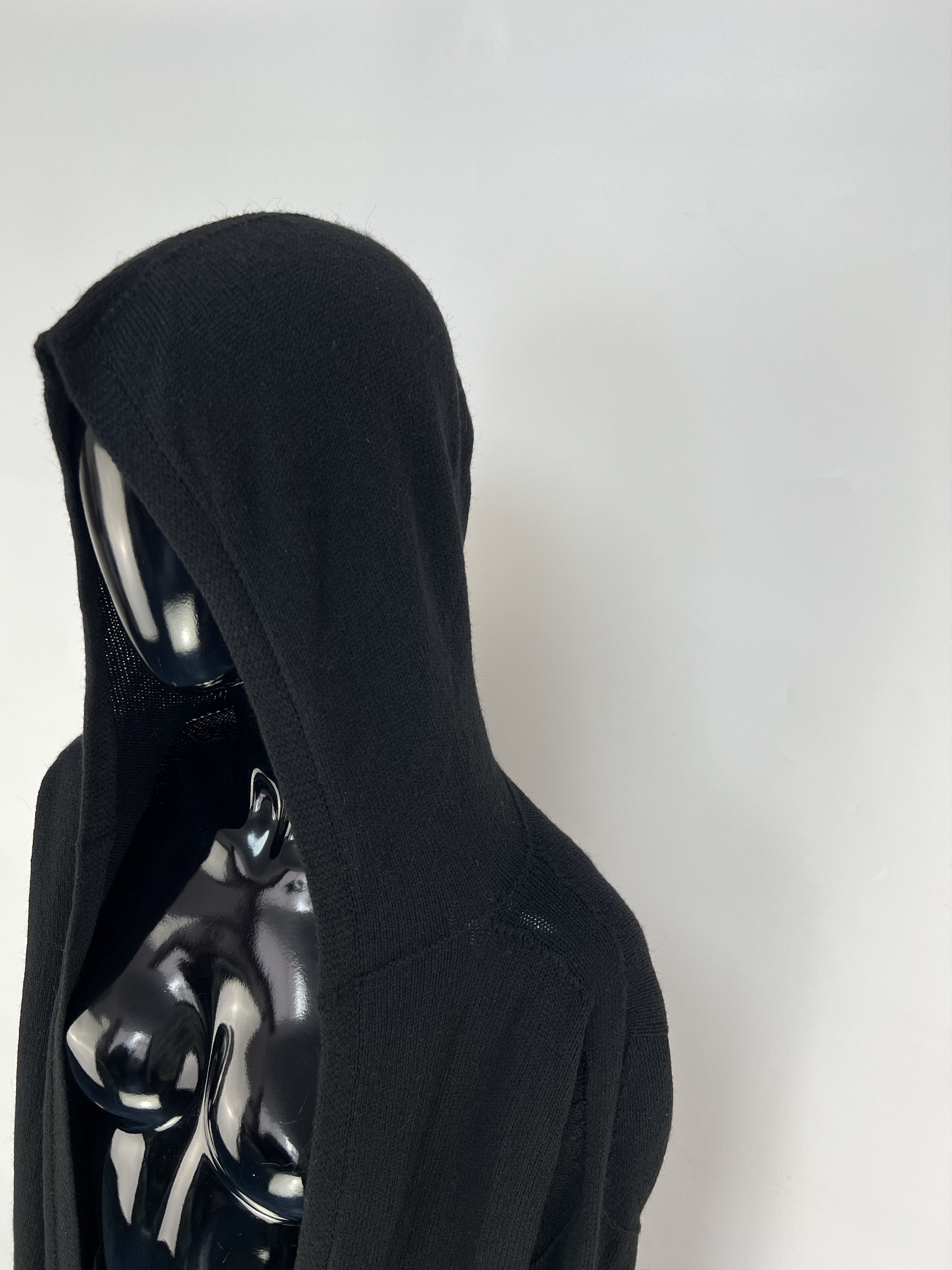 Woolrich Woolen Mills Woolrich Women's Black Wool Hooded Open Long Cardigan Size S Size S / US 4 / IT 40 - 4 Thumbnail