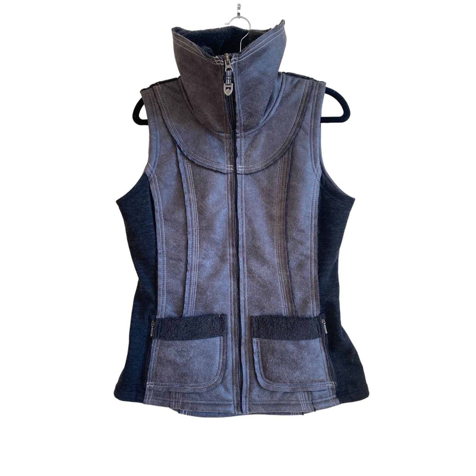Kuhl NWT KUHL Women's S Raven Gray Black Dani Sherpa Vest Italian Size S / US 4 / IT 40 - 10 Thumbnail