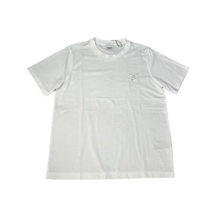 Burberry Burberry White Letter Embroidered T-Shirt 0079 Size M / US 6-8 / IT 42-44 - 1 Thumbnail