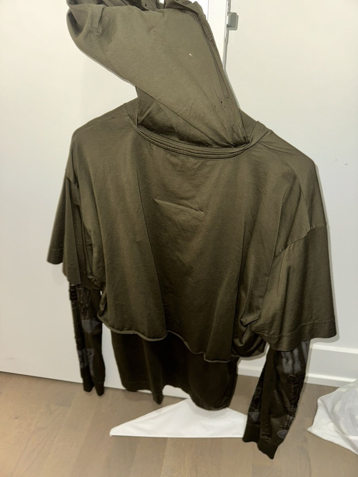 Givenchy logo-embroidered layered cotton hoodie Size US M / EU 48-50 / 2 - 4 Thumbnail