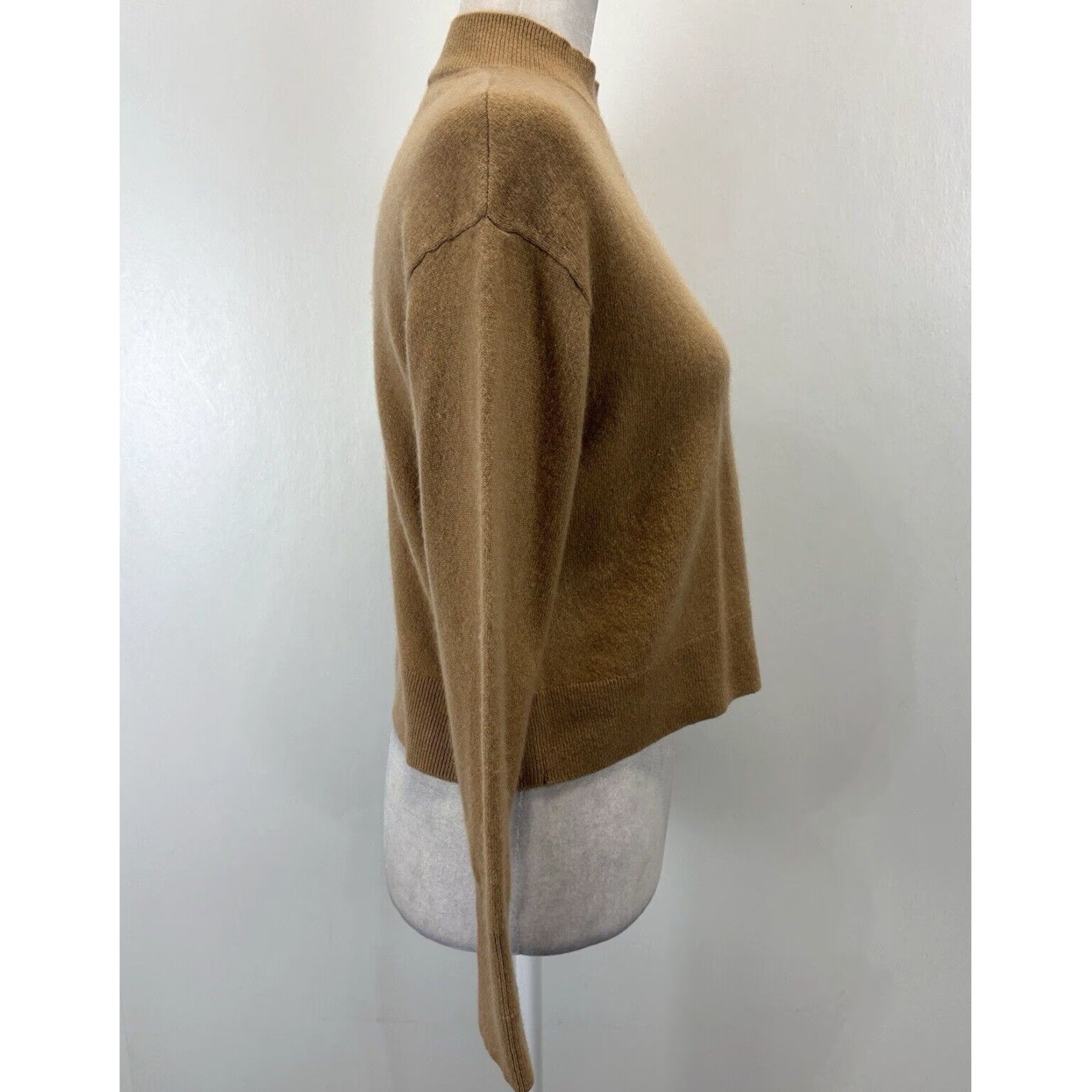Everlane Everlane Cashmere Pullover Sweater Women's XS Brown Mock Neck Classic Designer Size XS / US 0-2 / IT 36-38 - 4 Thumbnail