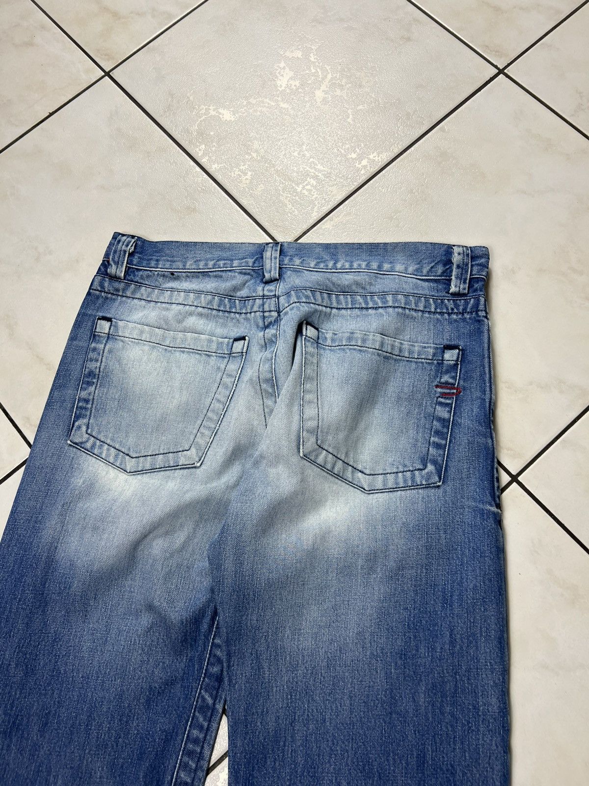 Diesel Vintage Diesel Rivec y2k distressed denim washed jeans pants Size US 33 - 13 Thumbnail