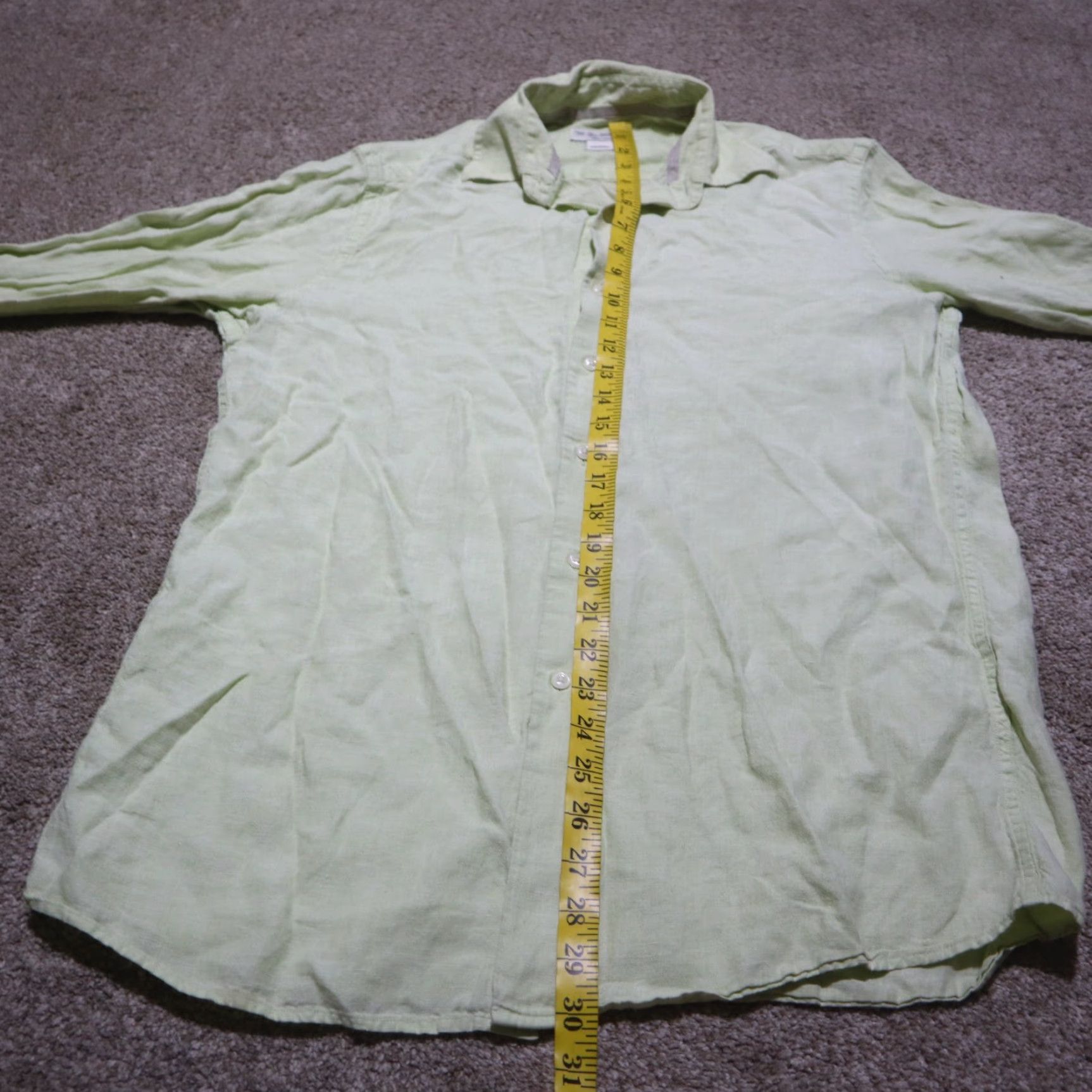 Vintage WH Belk Button-Up Shirt Green Long Sleeve Adult Men Size M Medium Shirt Mens Green Striped Button-Down (Note: ensure original words used) Size US L / EU 52-54 / 3 - 5 Thumbnail