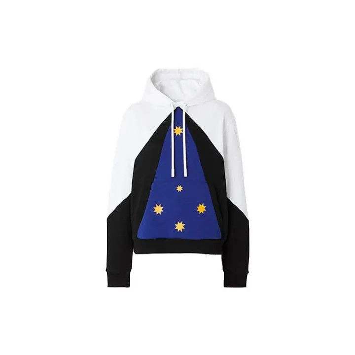 Burberry Burberry Hooded Sweatshirt with Geometric Print 0079 Size L / US 10 / IT 46 - 1 Thumbnail