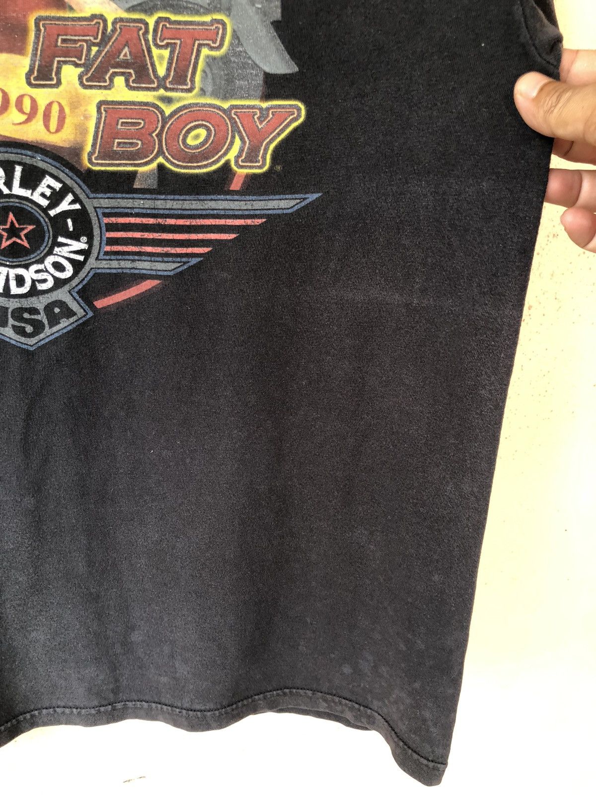 Harley Davidson × Vintage Vintage Harley Davidson Fat Boy Tee Size US L / EU 52-54 / 3 - 13 Thumbnail