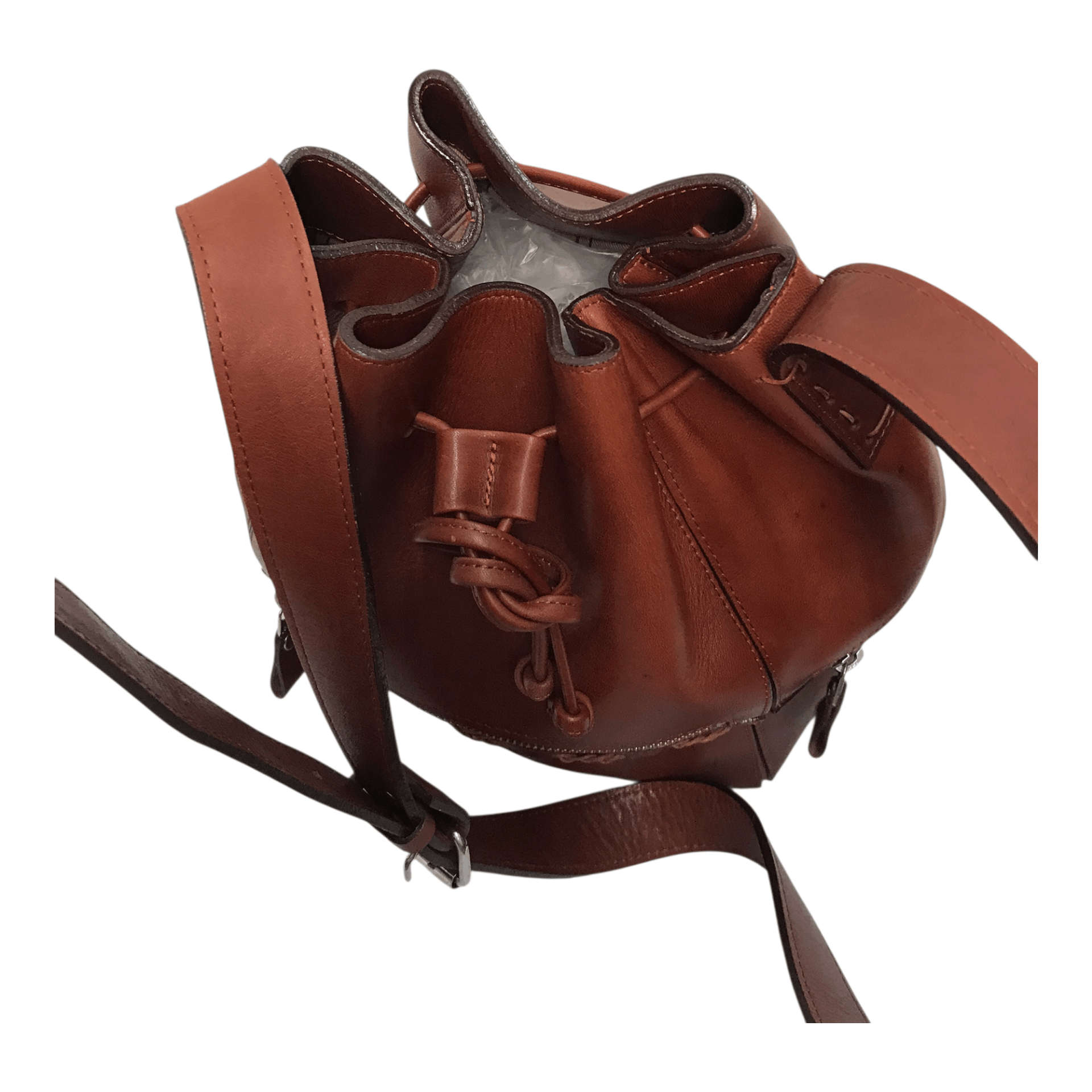 Leather A.Y.A Classic Heritage Leather Bucket Bag Size ONE SIZE - 6 Thumbnail