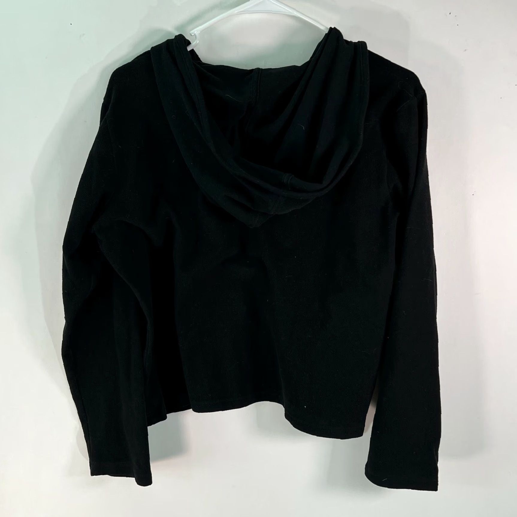 Vintage Gap Body Womens Hoodie Pullover Long Sleeve Fleece V Neck Black Size L Size L / US 10 / IT 46 - 2 Thumbnail