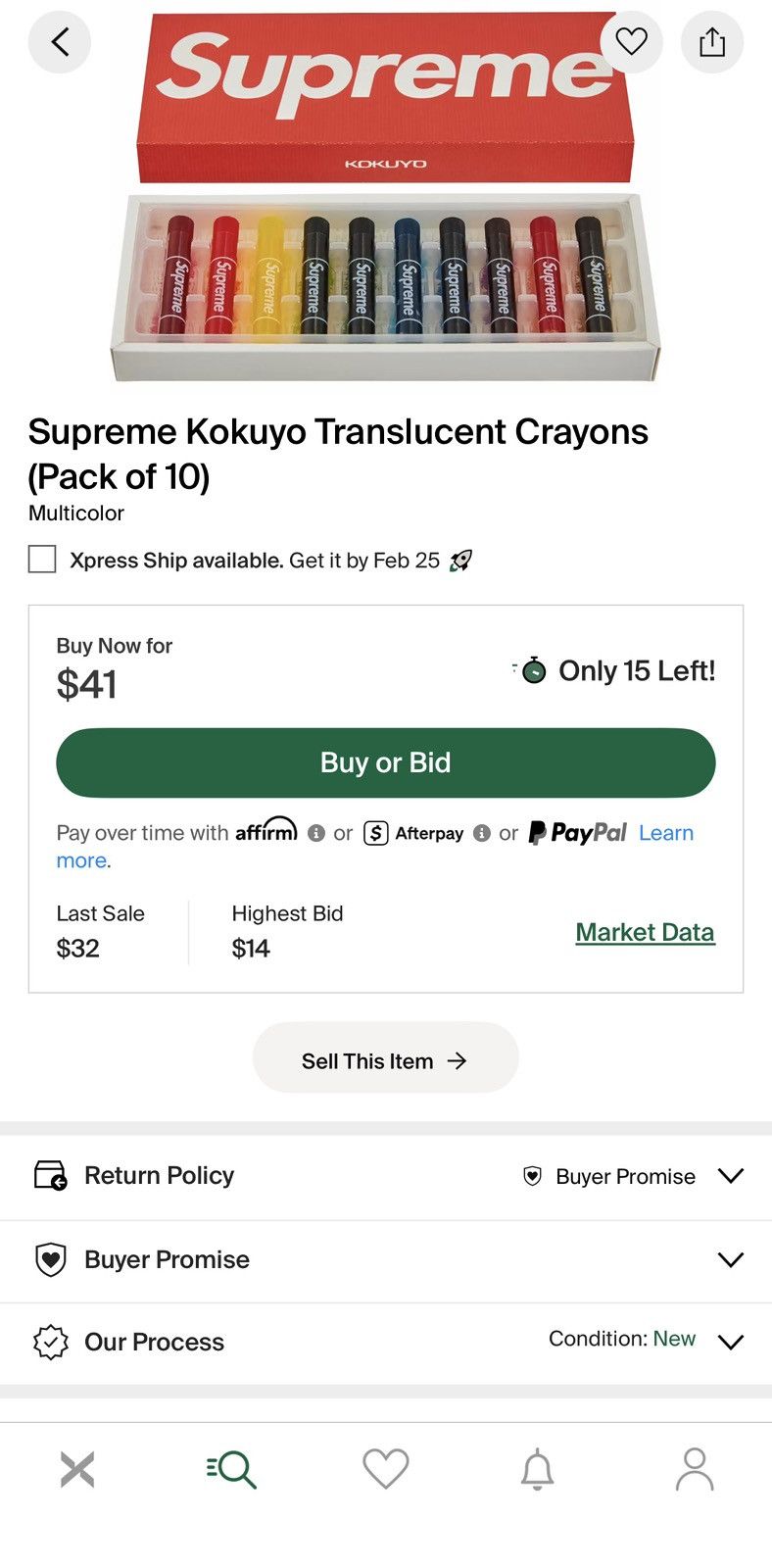 Supreme Supreme Kokuyo Translucent Crayons (Pack of 10) Size ONE SIZE - 5 Thumbnail