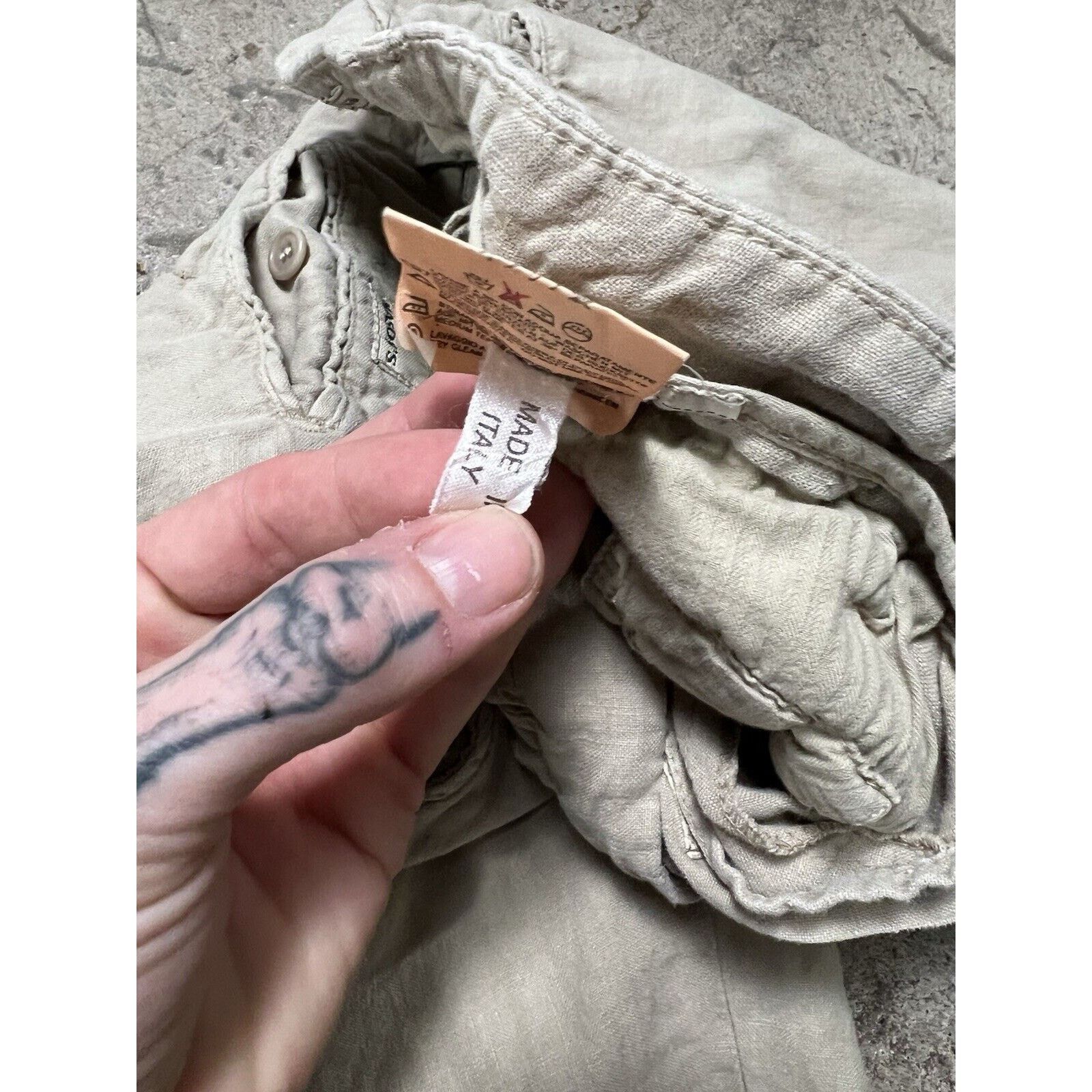 Mason's Mason's Tan Linen Baggy Pants Loose Fit Made In Italy 34x29 Size US 34 / EU 50 - 6 Thumbnail