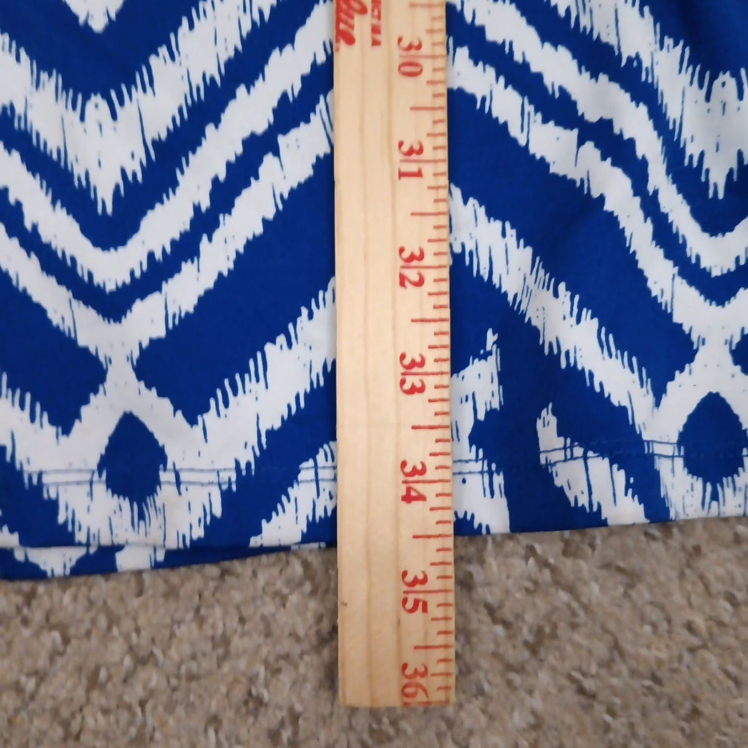 Vintage Covington Skirt Maxi Long Blue Geometric Pull On Elastic Waist M Regular Women Vintage No (note: keep original wording only) Size 32" / US 10 / IT 46 - 5 Thumbnail