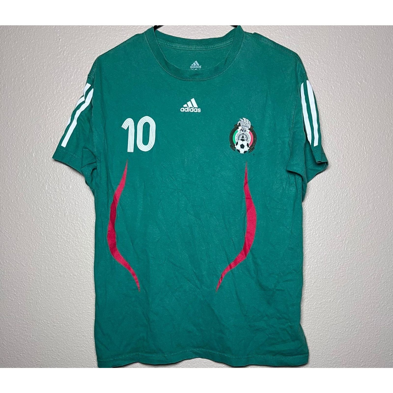 Adidas 🇲🇽 Adidas Mexico #10 Soccer Tee – With Size L Size US L / EU 52-54 / 3 - 1 Thumbnail