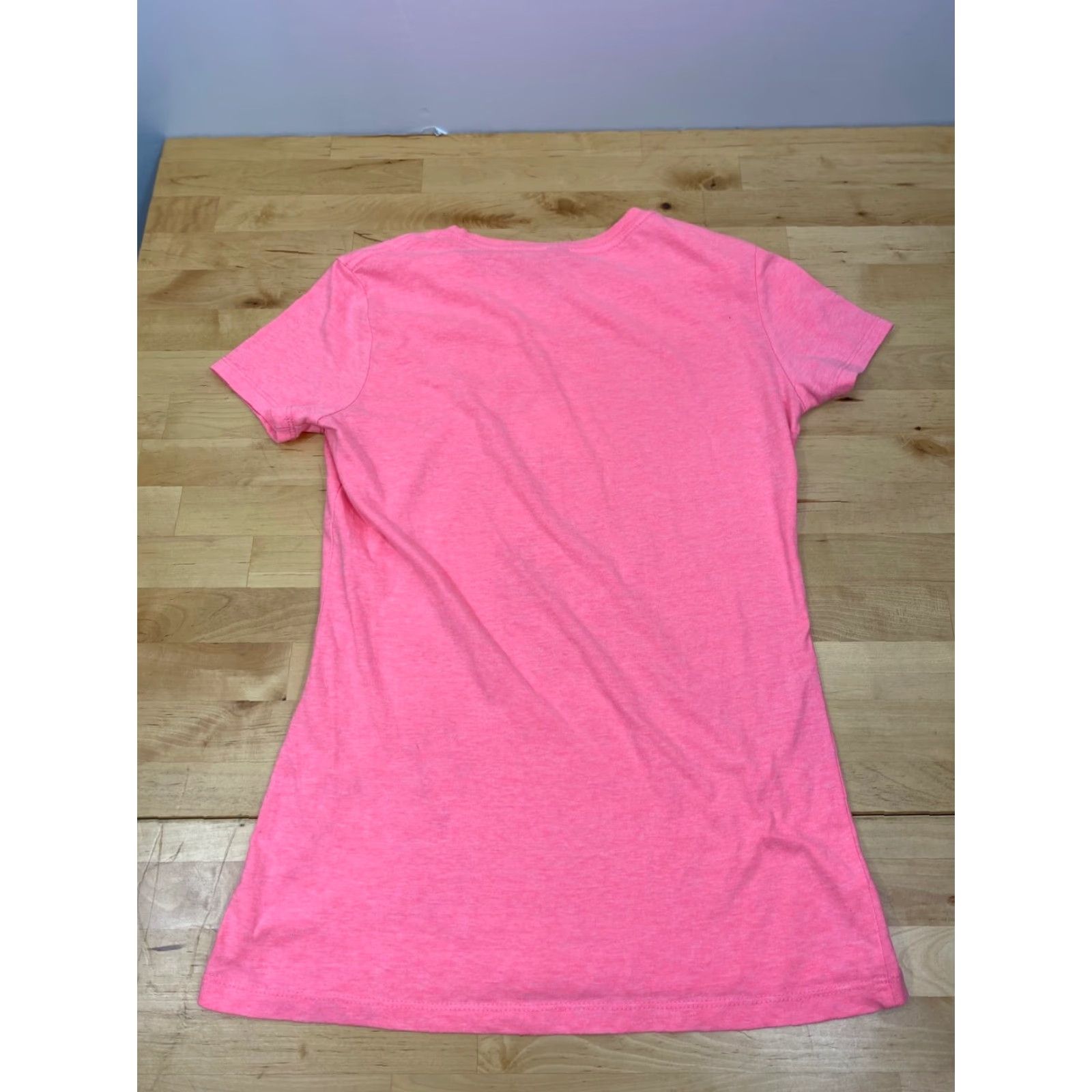 Next Level Next Level T-Shirt Peach Pink Short Sleeve Logo Crew Neck Women L Digital #1774 Size L / US 10 / IT 46 - 3 Thumbnail
