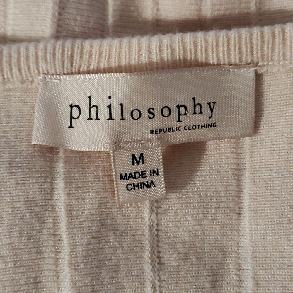Designer CT857 Philosophy Peach V-neck Long Sleeve Ladies Sweater M Size M / US 6-8 / IT 42-44 - 5 Thumbnail
