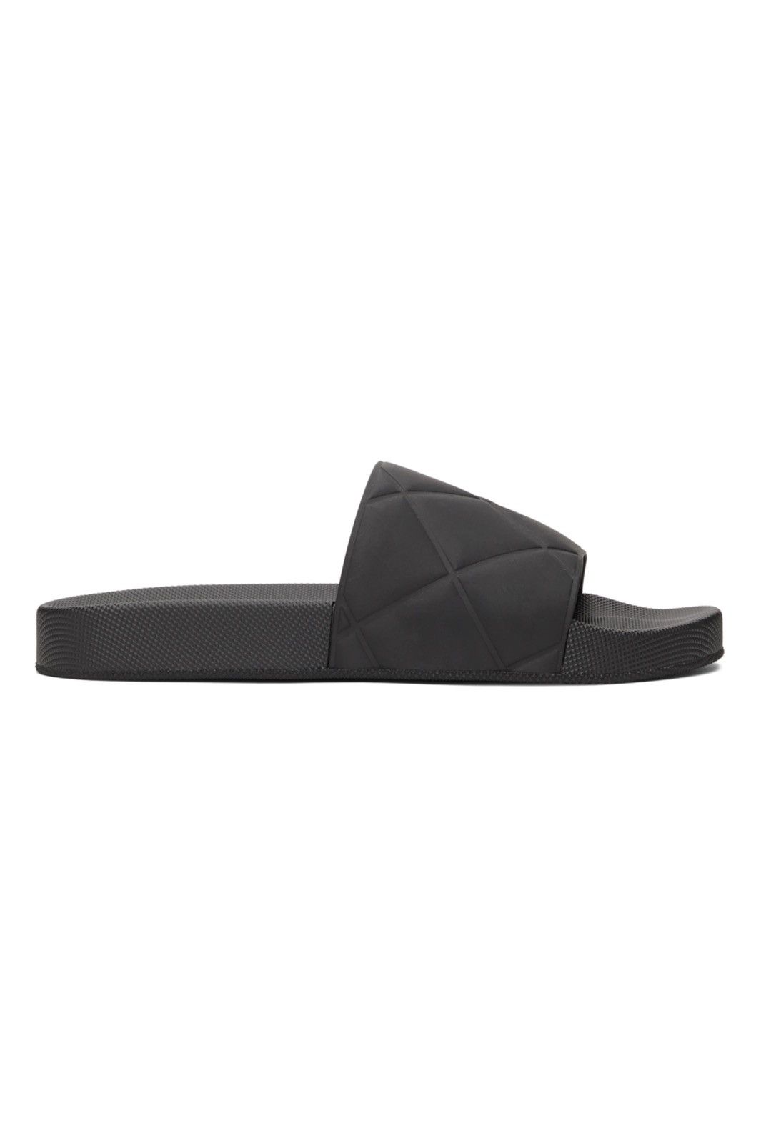 640051V00P0100 Black Rubber Slider Sandals