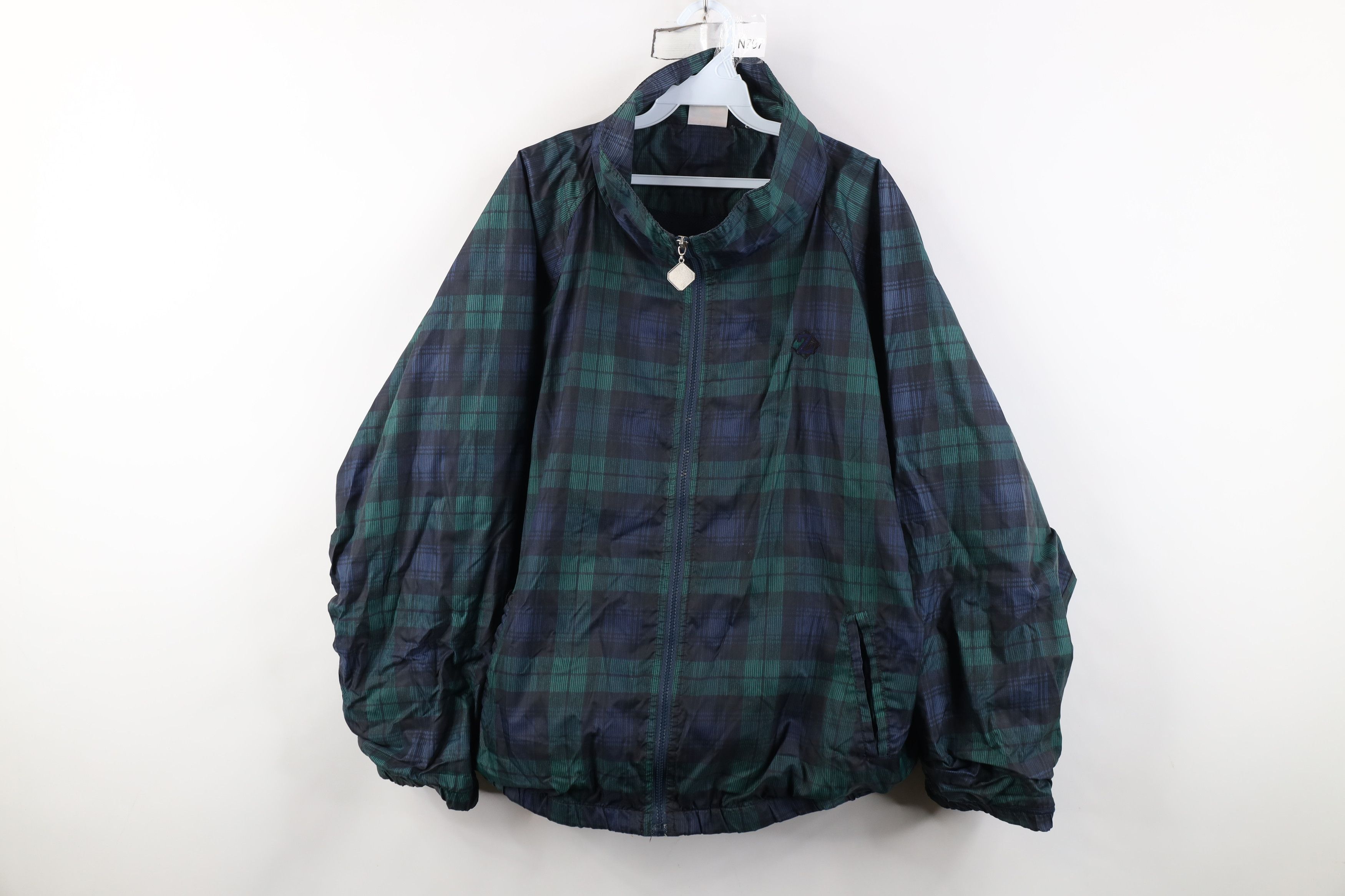 Vintage Vintage 90s Streetwear Fit Full Zip Windbreaker Jacket Plaid Size US XL / EU 56 / 4 - 1 Thumbnail