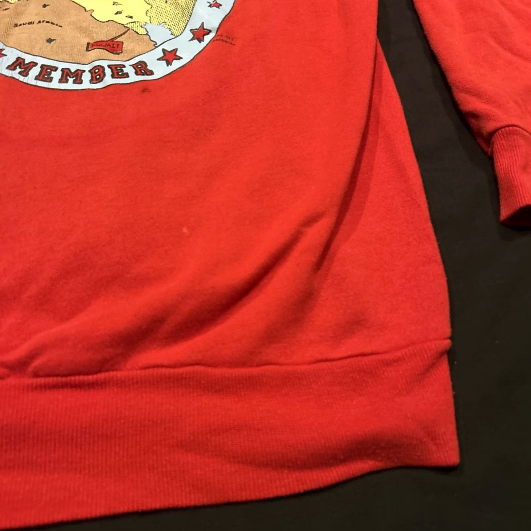 Vintage VTG 90s DESERT STORM RED SWEATSHIRT USA Military Persian Gulf Crew Neck Unisex Adults L Cotton Blend Vintage Yes Pannill Graphic Print Size US L / EU 52-54 / 3 - 3 Thumbnail