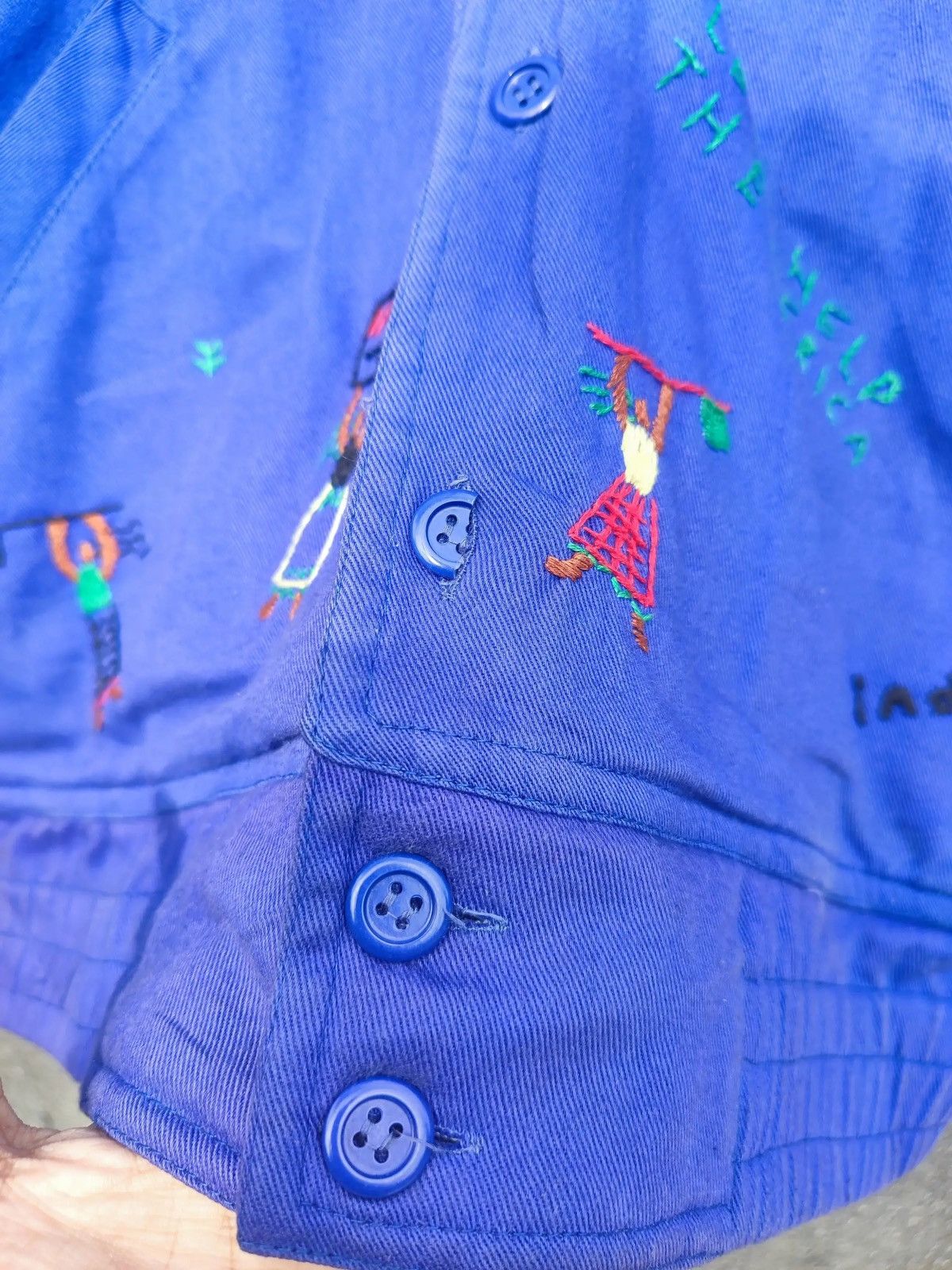 Vintage Indio Vintage Embroidered Jacket – Cotton – M – Vibrant Blue Size US M / EU 48-50 / 2 - 5 Thumbnail