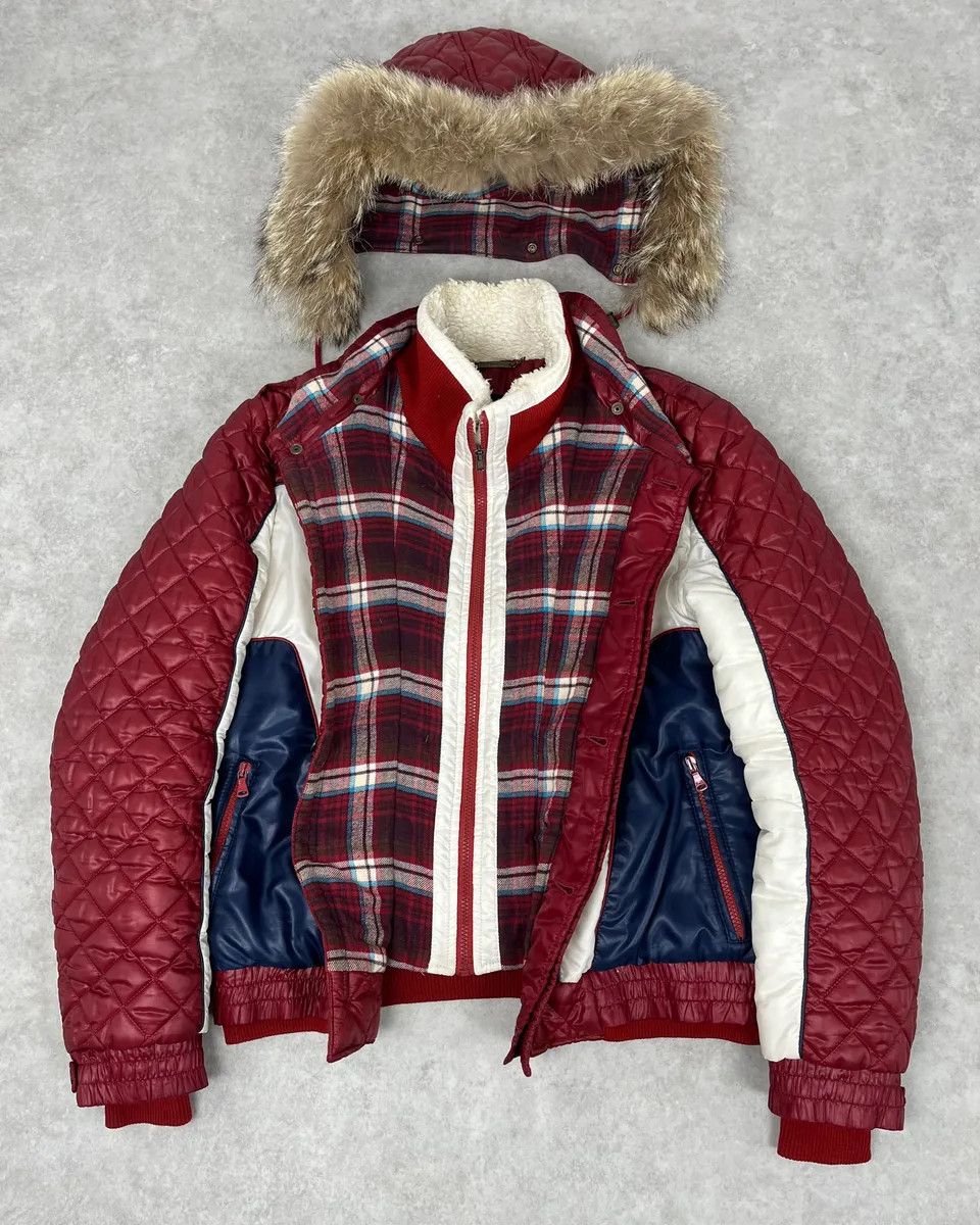 Dolce & Gabbana AW2008 Dolce & Gabbana White & Red British Fur Hooded Puffer Jacket Size US M / EU 48-50 / 2 - 6 Thumbnail