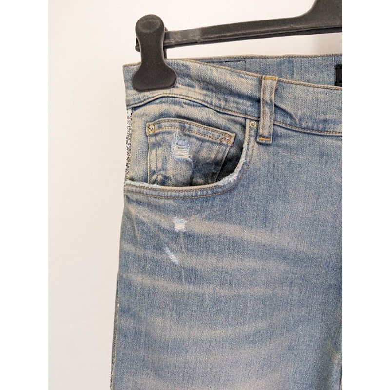 Amiri o1rshd1 Crystal Stack Flare Jeans in Clay Indigo Size US 32 / EU 48 - 8 Thumbnail