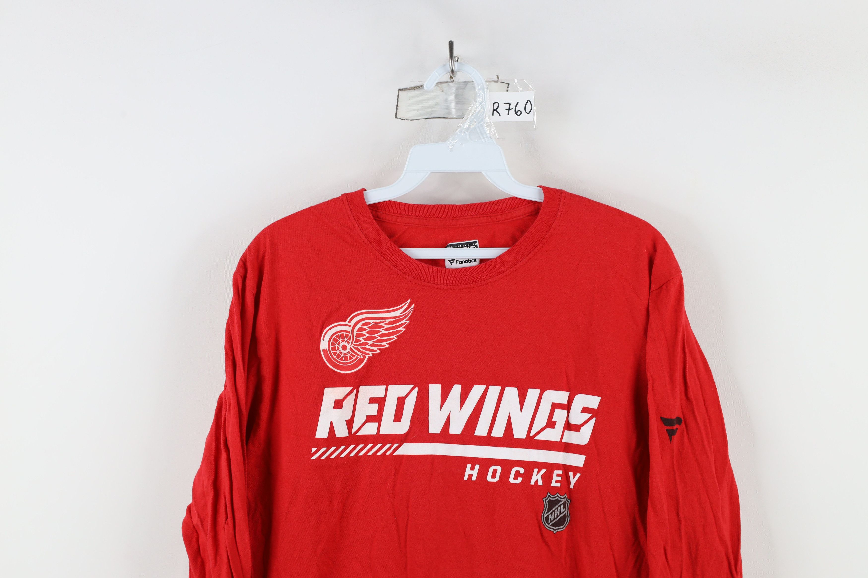 Vintage Fanatics Pro Detroit Red Wings Hockey Long Sleeve T-Shirt Size US L / EU 52-54 / 3 - 2 Thumbnail