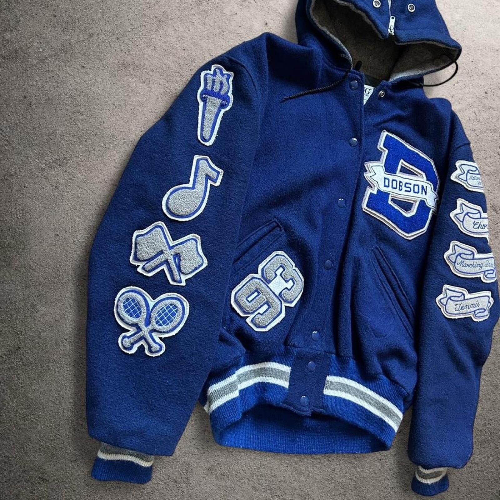 Delong Vintage DeLong Dobson Mustangs Varsity Jacket Size US L / EU 52-54 / 3 - 2 Thumbnail