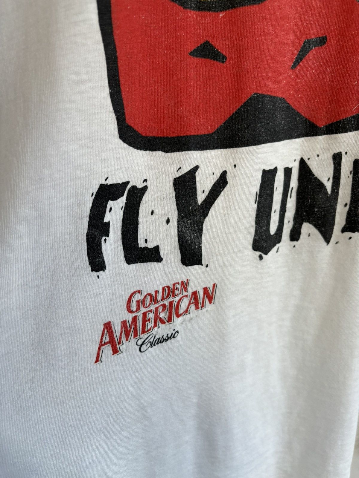 Golden Goose Vintage Distressed Fly United Golden American Goose Tee Size US XL / EU 56 / 4 - 8 Thumbnail