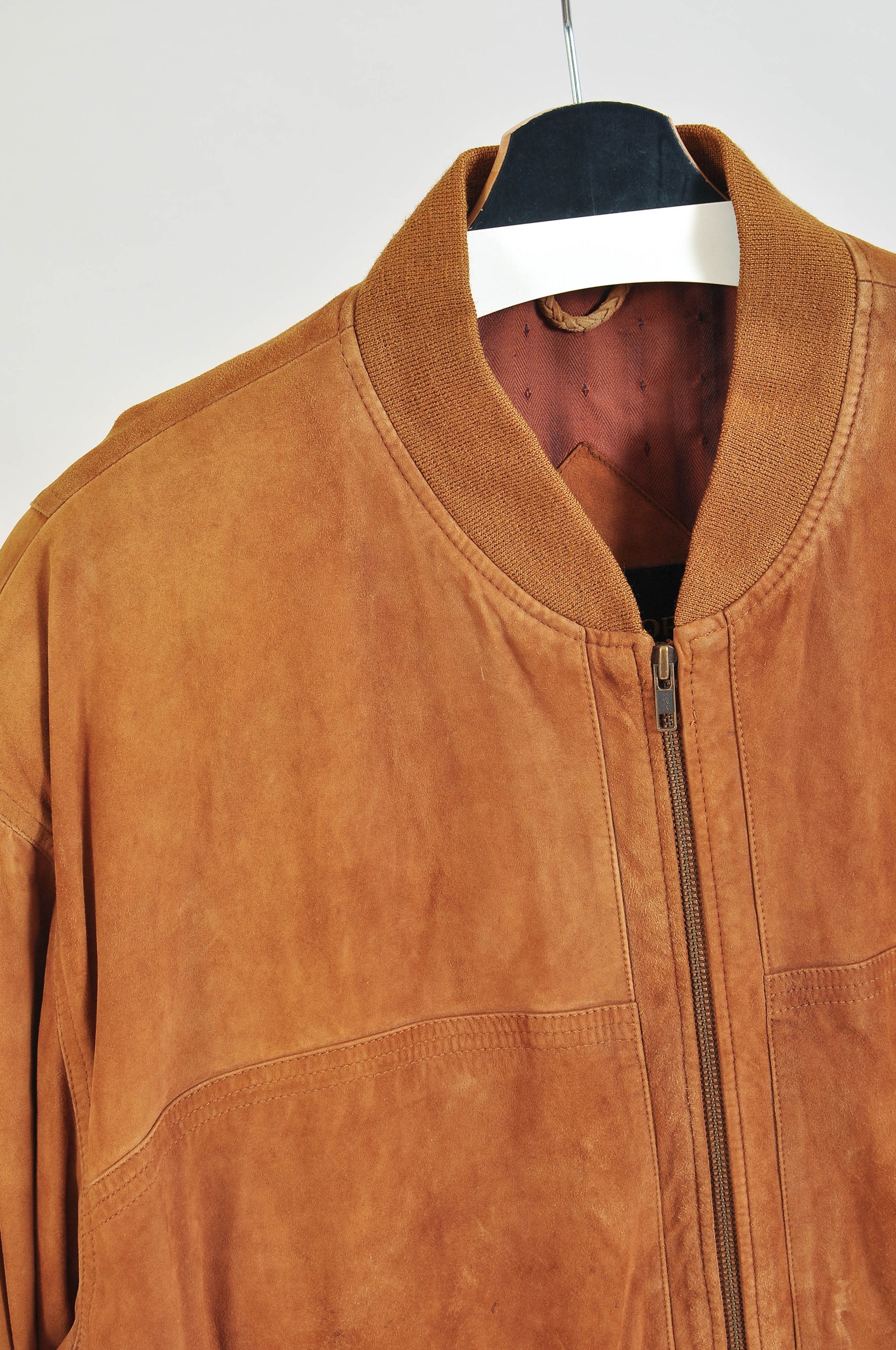 McGregor Vintage 70s suede leather bomber jacket Size US XXL / EU 58 / 5 - 2 Thumbnail