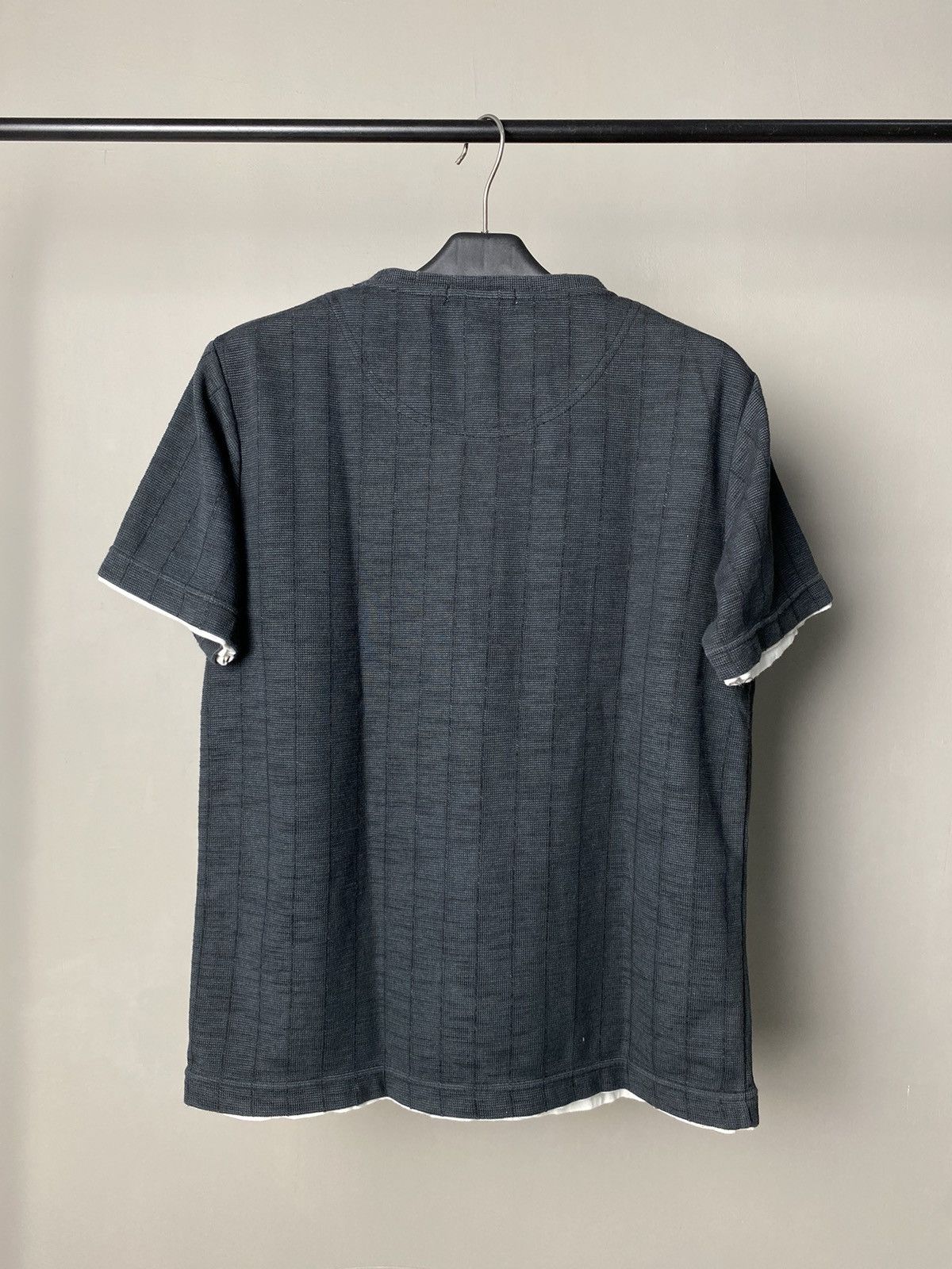 If Six Was Nine × Japanese Brand × Le Grande Bleu (L.G.B.) Villand Multi Button Double Layer Tshirt Size US M / EU 48-50 / 2 - 2 Thumbnail