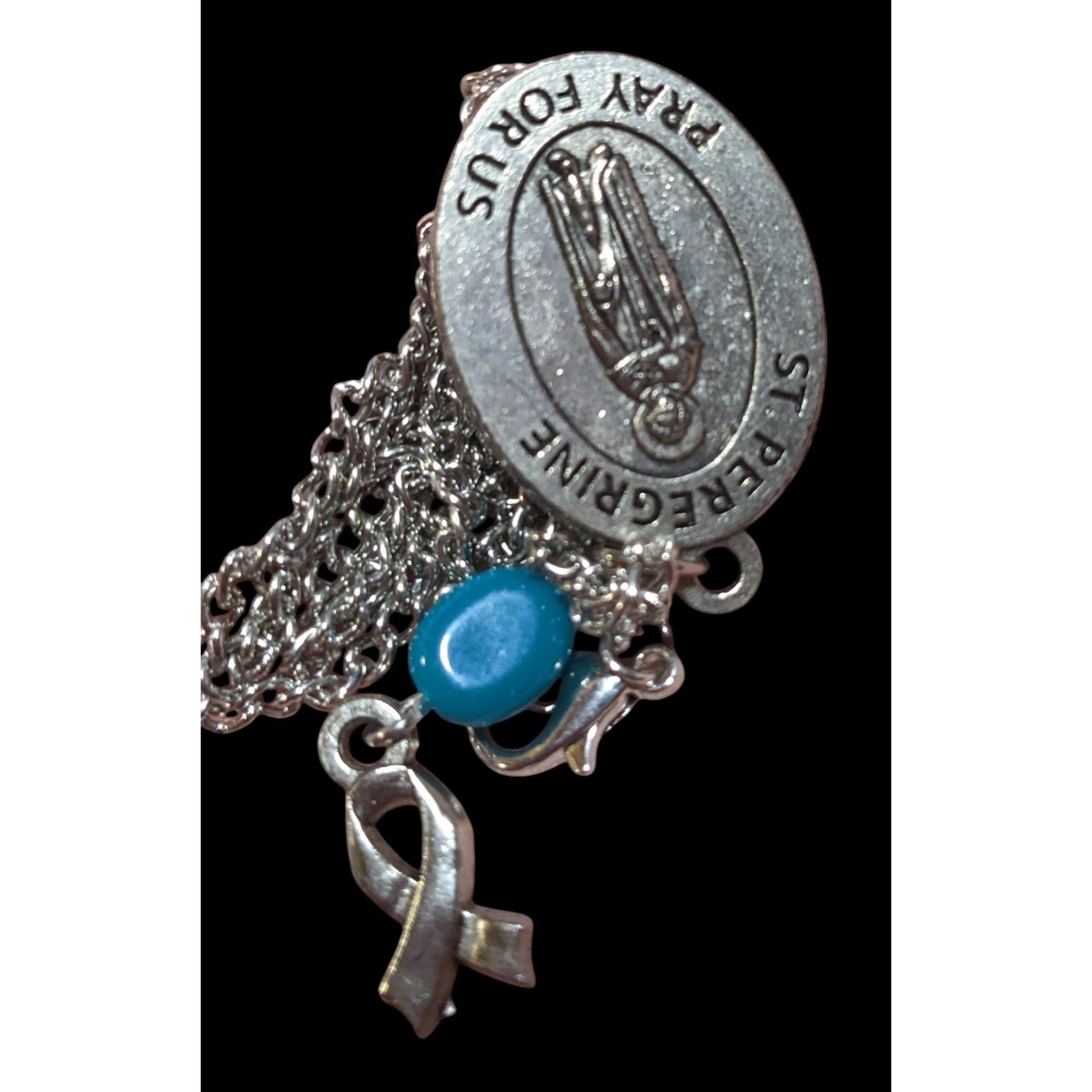 Other St. Peregrine Pray For Us Cancer Awareness Charm Necklace Size ONE SIZE - 2 Thumbnail