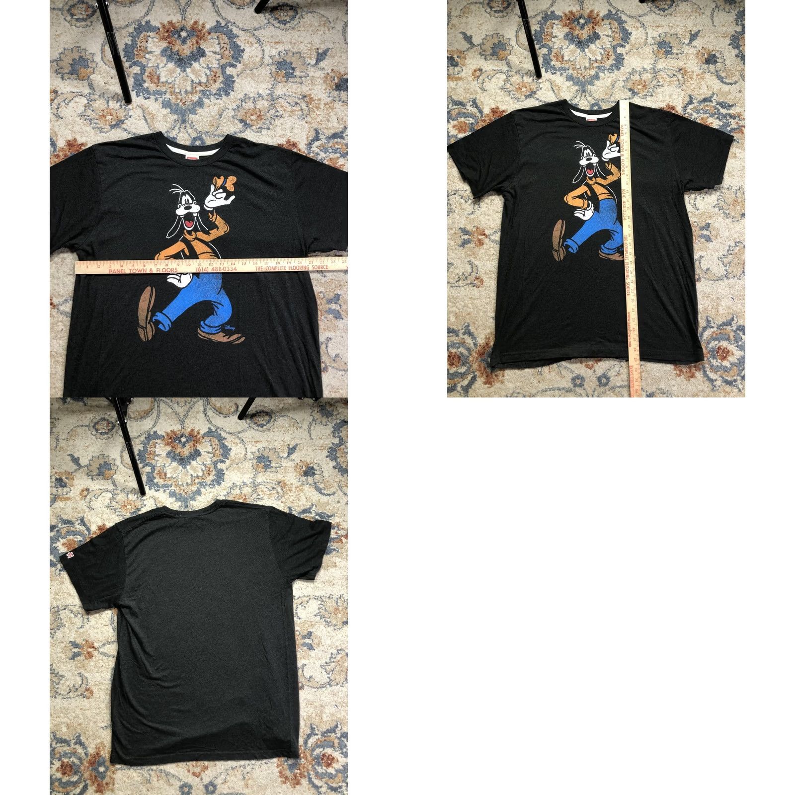 Disney Homage Goofy Shirt Mens XL Black Disney Graphic Tee Crewneck Cartoon Shirt Men Size US XL / EU 56 / 4 - 8 Thumbnail
