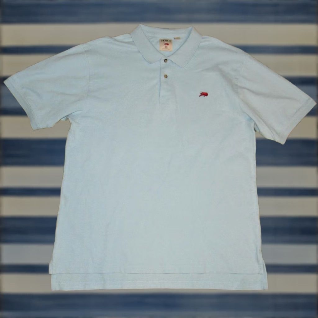 Vintage PERLIS Blue Short Sleeve Pique Polo Shirt XL Mens Polo Shirt XL Blue Size US XL / EU 56 / 4 - 1 Thumbnail