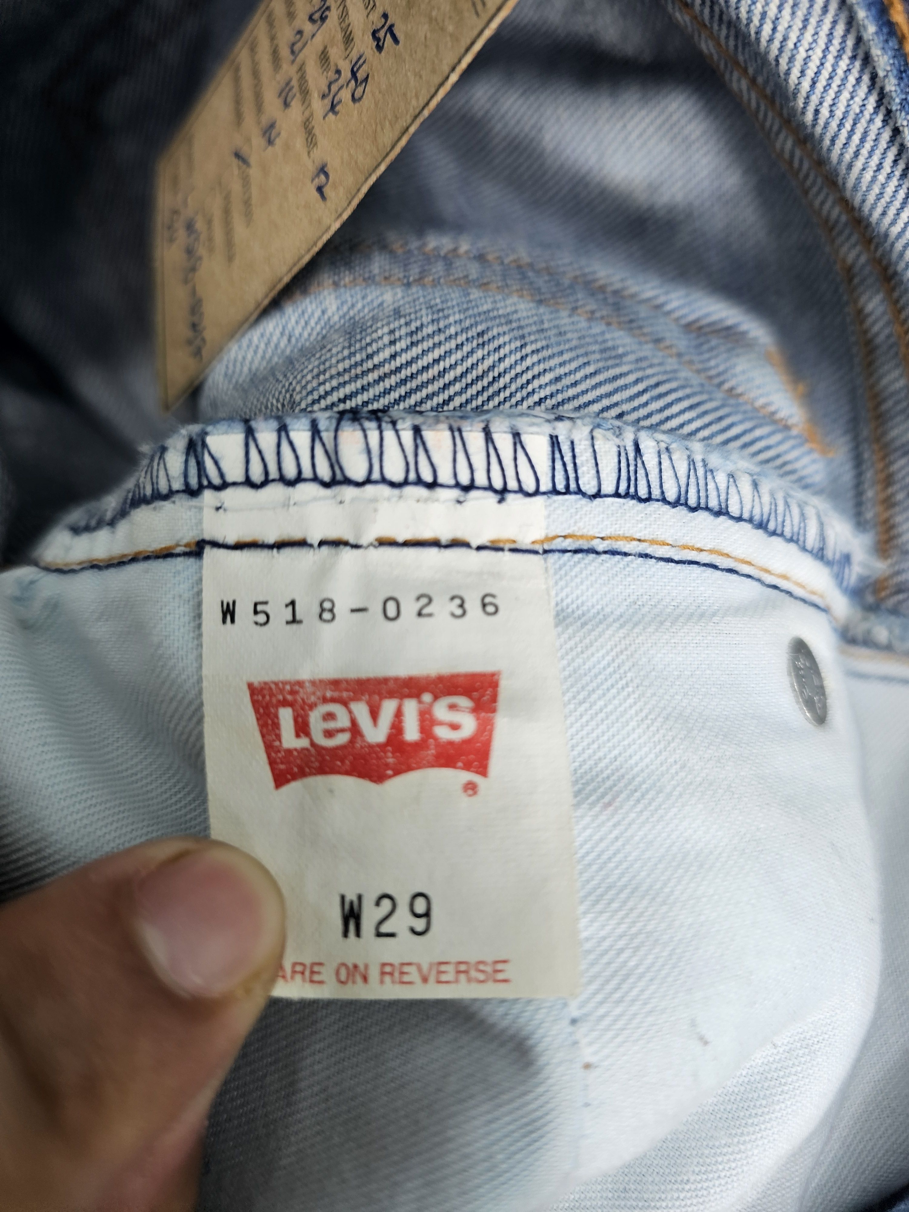 Levi's Vintage Clothing Vtg LEVIS W518-0217 High Rise Blue Jeans L0538 Size 25X29 Size 25" / US 0 / IT 36 - 13 Thumbnail
