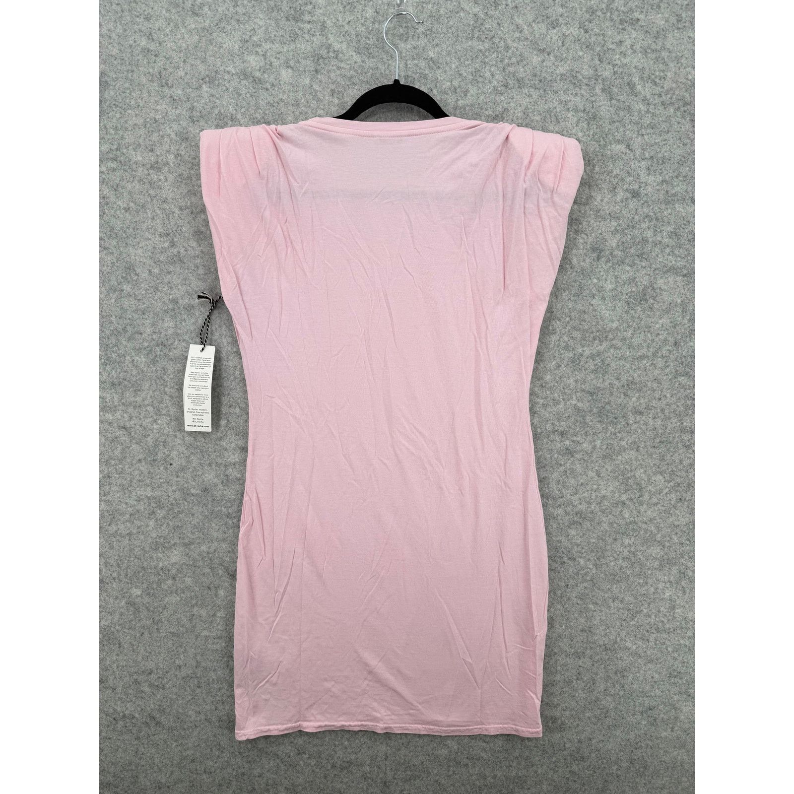 INTERMIX NWT St. Roche Echo Padded Shoulder Tee Pink Mini Dress XL Size XL / US 12-14 / IT 48-50 - 4 Thumbnail