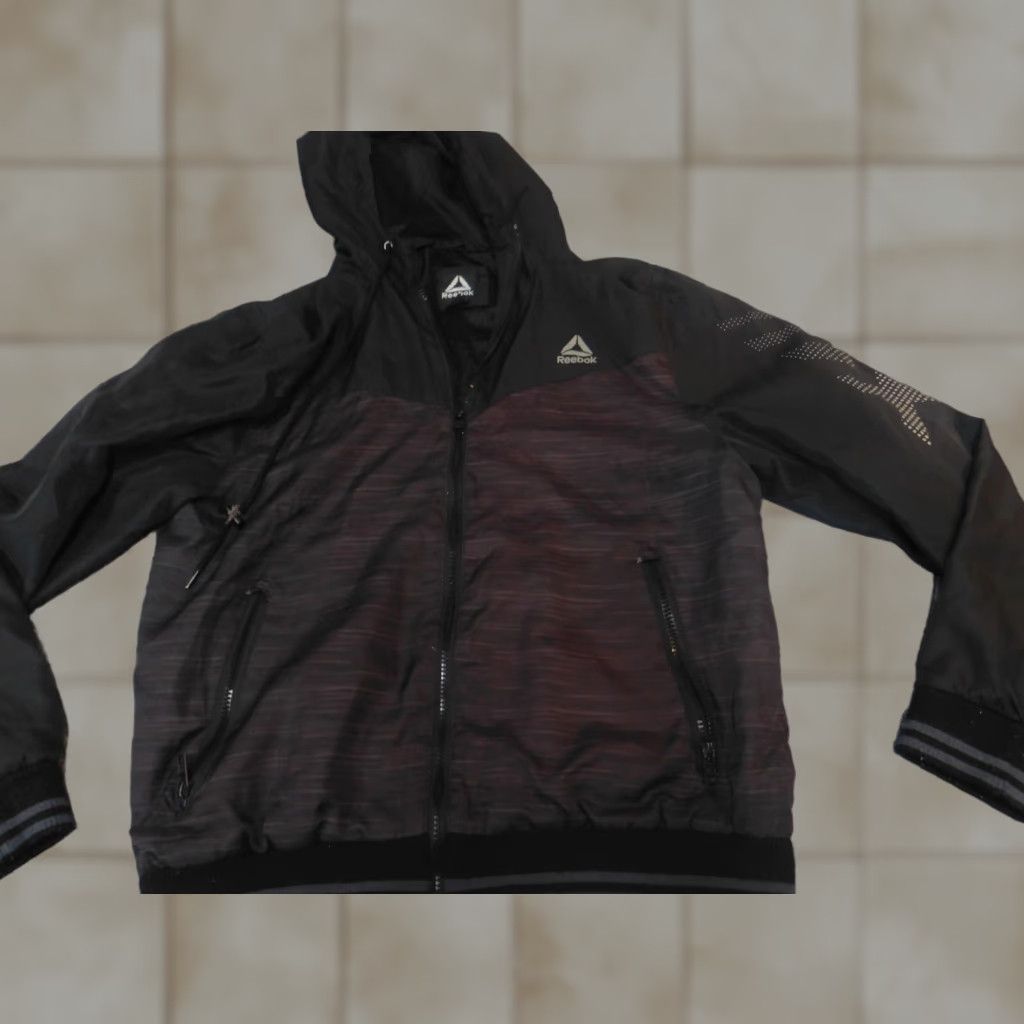 Reebok Reebok Jacket Mens M black full zip windbreaker casual Size US M / EU 48-50 / 2 - 1 Thumbnail