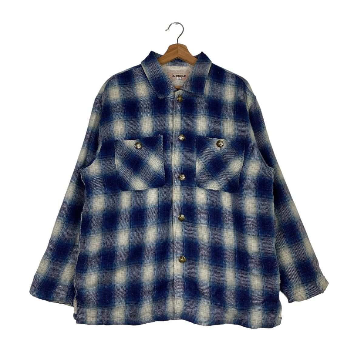 Flannel Mc. BRIDGE Shadow Plaid Sherpa Flannel #0219-C10 Size US M / EU 48-50 / 2 - 1 Thumbnail