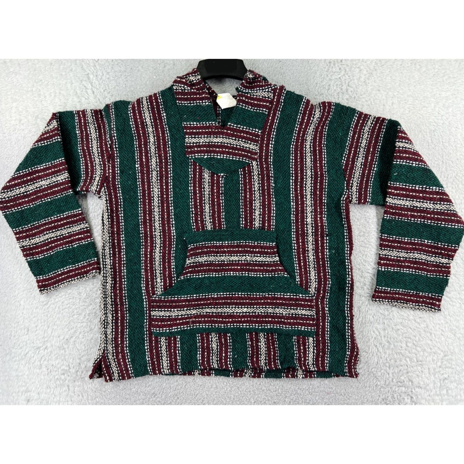 Vintage Franks Hoodie Mens Large Green Acrylic Blend Drug Rug Mexico Poncho Crew Neck Hooded Pockets Shirt Style All Seasons Vintage: No Size US L / EU 52-54 / 3 - 2 Thumbnail