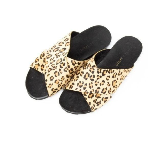 Franco Sarto Franco Sarto Leopard Print Slip-On Sandals Size US 6.5 / IT 36.5 - 3 Thumbnail