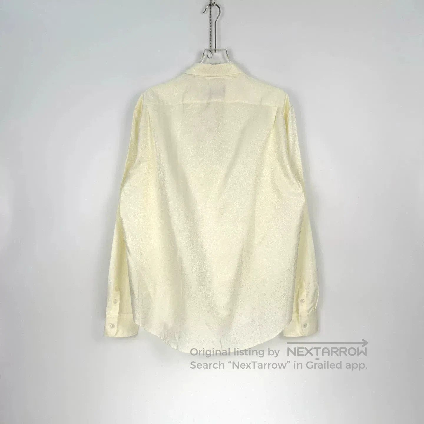 Louis Vuitton LV Beige Cotton Silk Logo Shirt. Size US XL / EU 56 / 4 - 4 Thumbnail