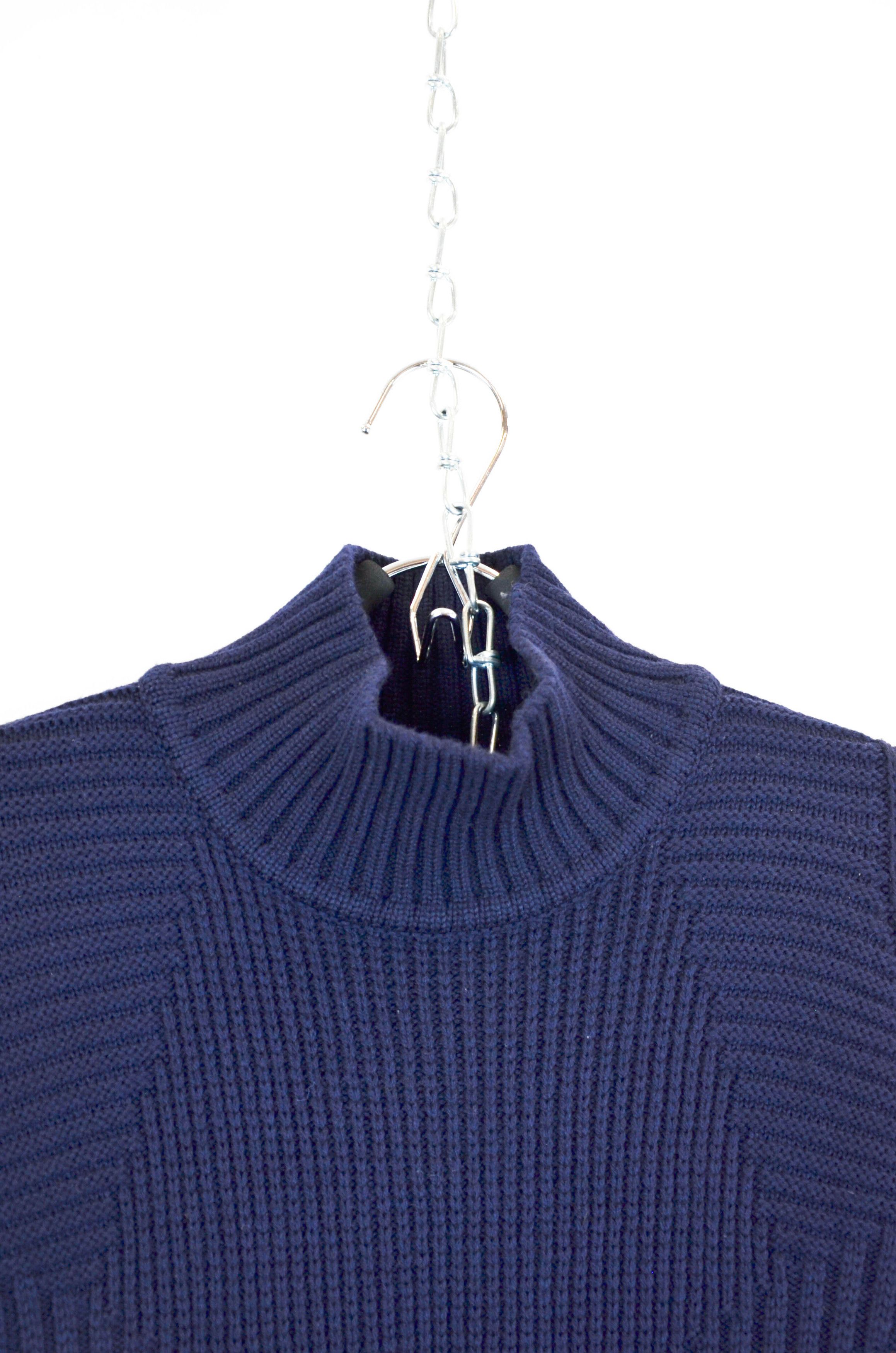 Fendi Fendi Navy Heavy Ribbed Mock Neck Sweater – 50 IT Size US L / EU 52-54 / 3 - 5 Thumbnail