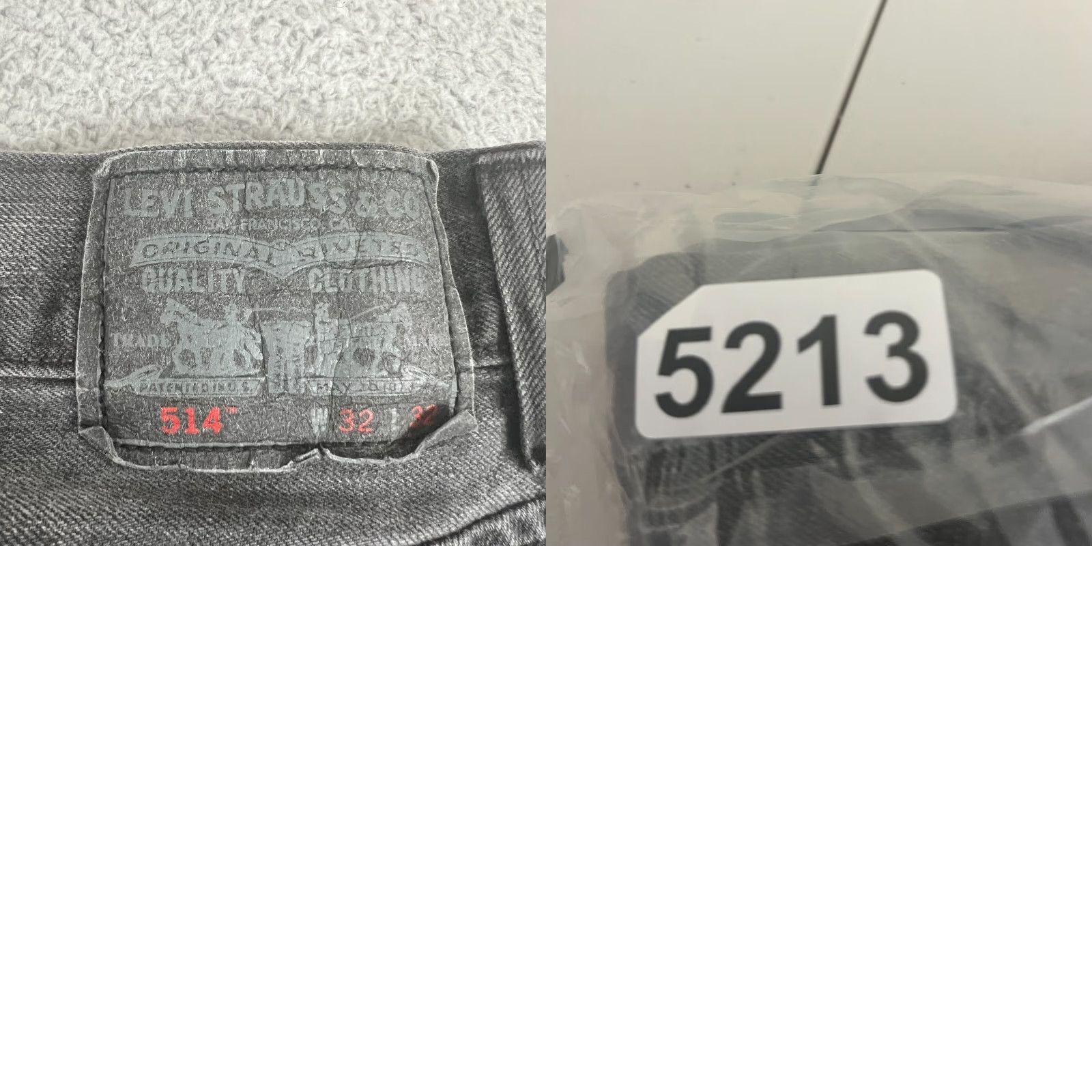 Levi's Levi's 514 Jeans Mens Regular Fit 32x31 Black Denim Straight Pockets Preppy Size US 33 - 8 Thumbnail