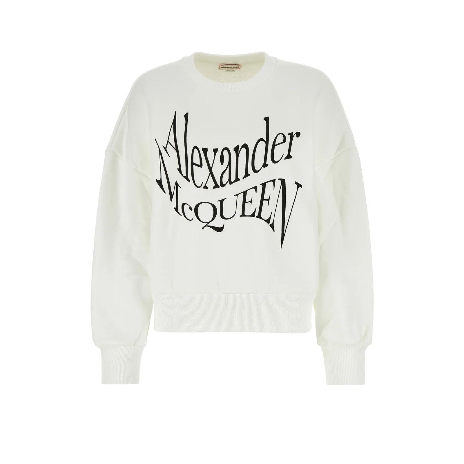 Alexander McQueen ALEXANDER MCQUEEN White Cotton Sweatshirt New & Authentic (W Size L / US 10 / IT 46 - 1 Thumbnail