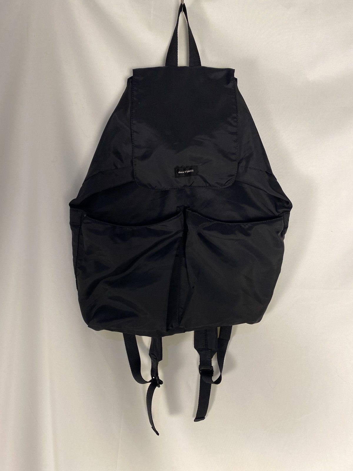 Yohji Yamamoto 2000 Yohji Yamamoto Y’saccs Bagpack Black Nylon Size ONE SIZE - 5 Thumbnail