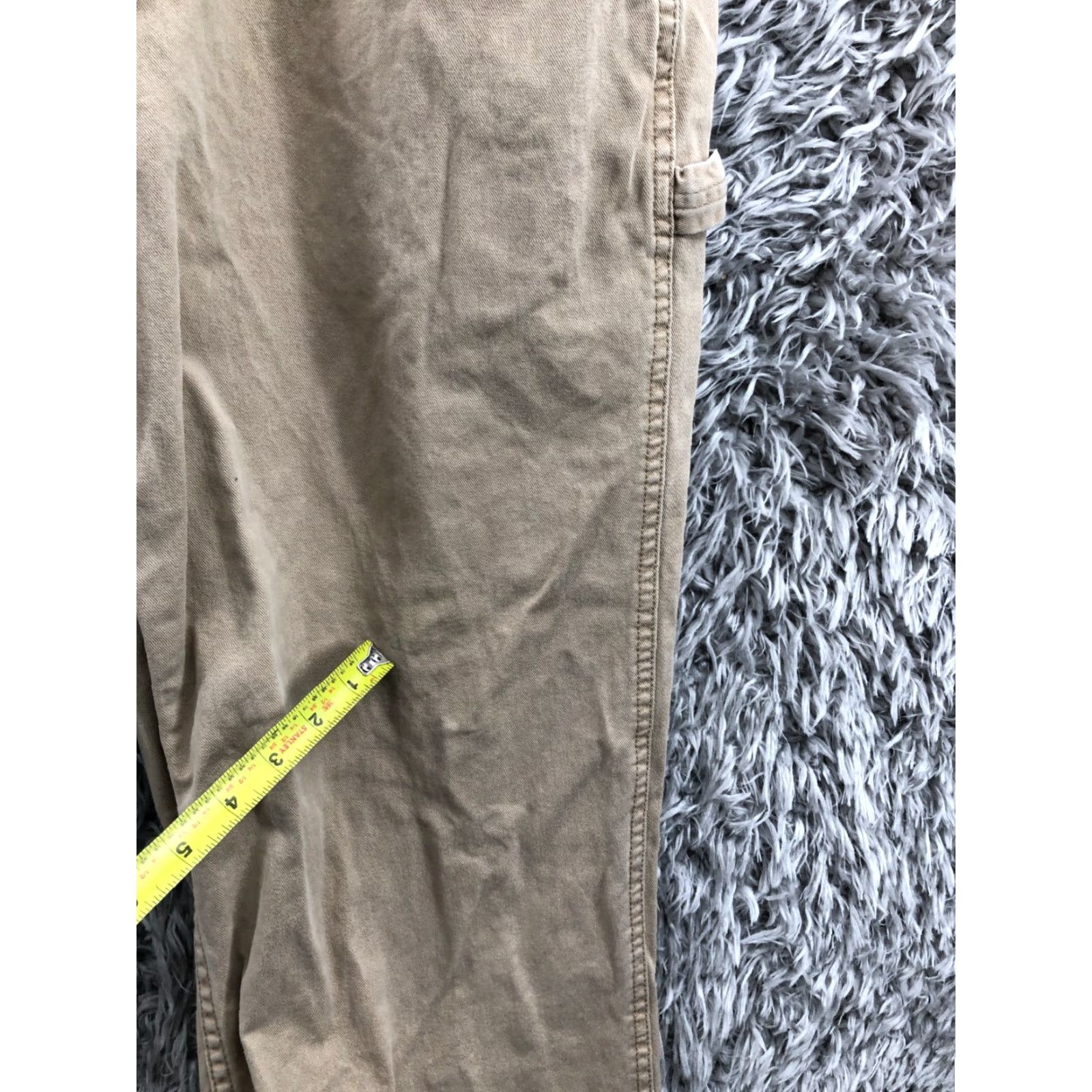 Dockers Dockers Carpenter Pants Mens Size 32x32 Beige Relaxed Straight Workwear Pockets Zip Button Knit Fabric Solid Casual Size US 32 / EU 48 - 5 Thumbnail
