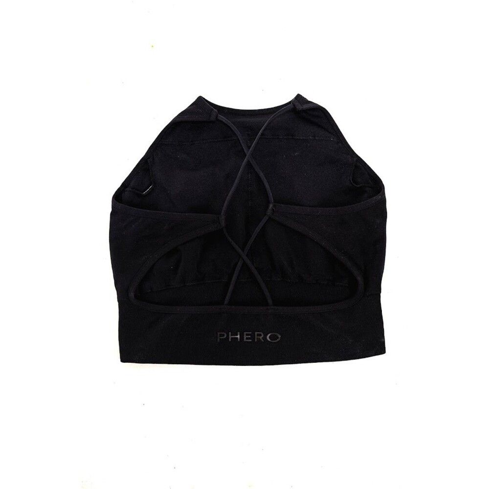 Other Black Strappy Sports Bra Crop Top Open Back Athleisure Yoga Size S / US 4 / IT 40 - 2 Thumbnail