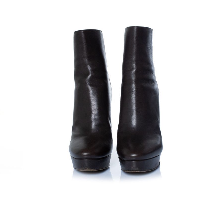 Jimmy Choo Jimmy Choo, dark brown leather platform boots Size US 9.5 / IT 39.5 - 4 Thumbnail